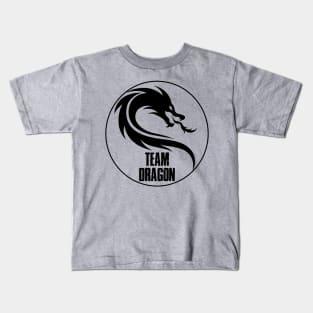 Team Dragon t-shirt - large black logo Kids T-Shirt